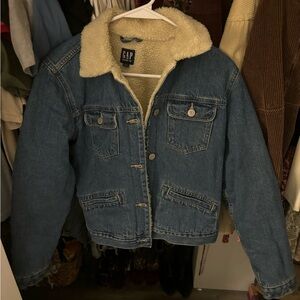 GAP Denim Jacket with Sherpa Lining